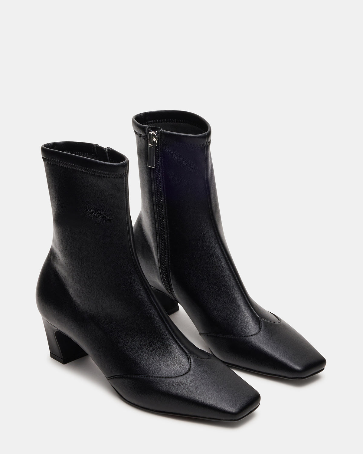 JETER Black Square-Toe Women's Ankle Boot - Steve Madden