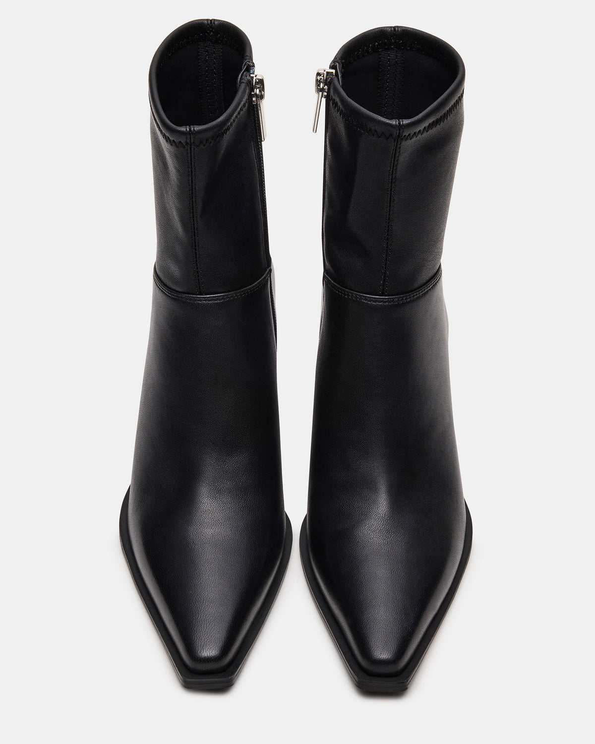 STASIA Black Pointed-Toe Kitten Heel Women's Ankle Boot - Steve Madden