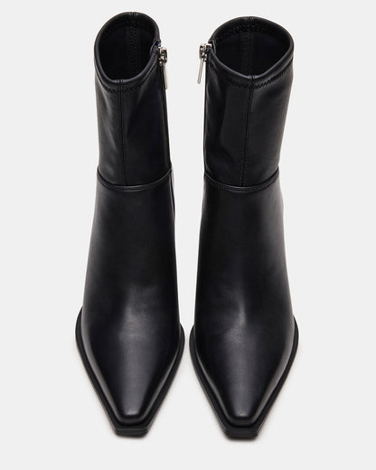 STASIA Black Pointed-Toe Kitten Heel Women's Ankle Boot - Steve Madden
