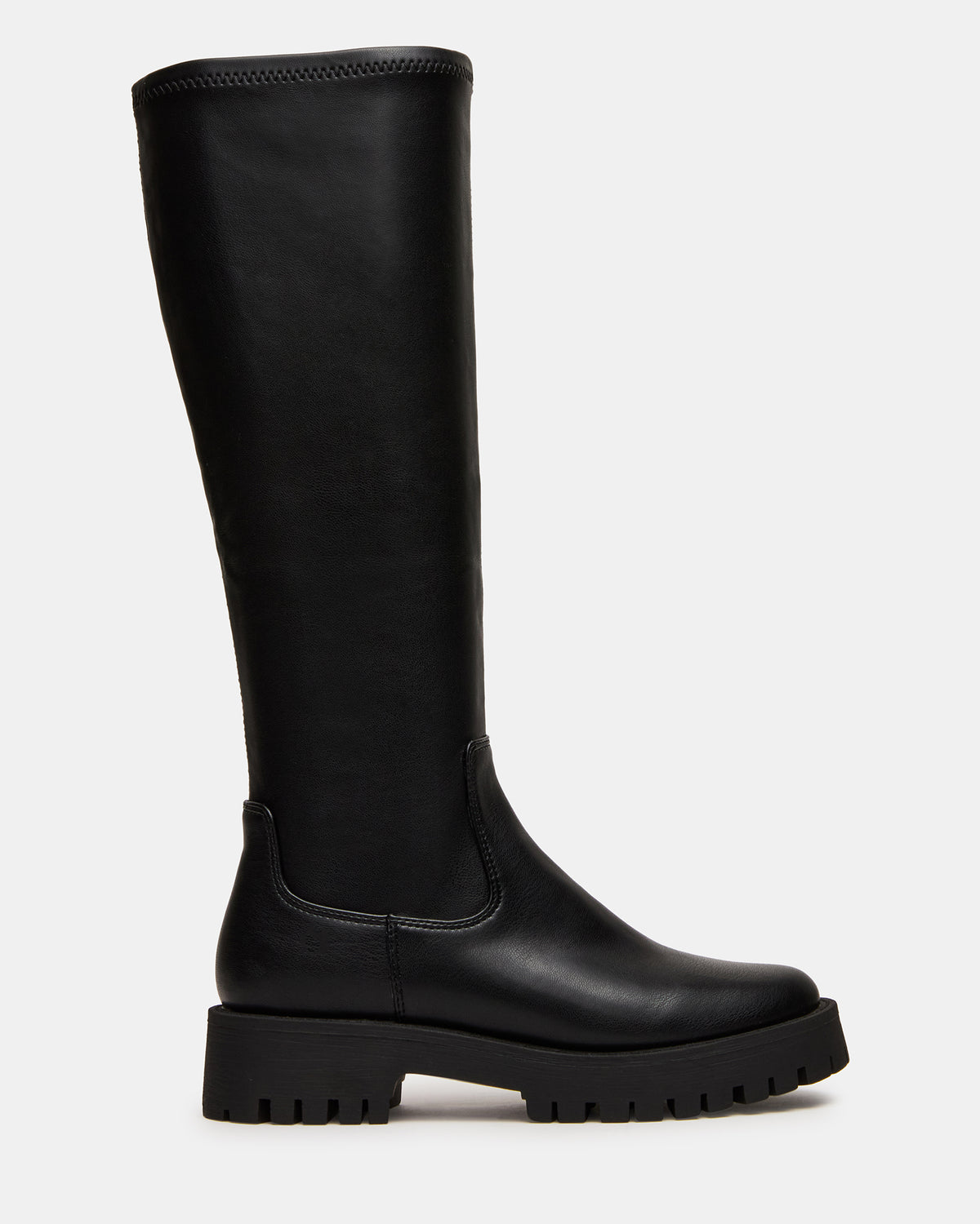 LABELLE Black Knee-High Lug Platform Women's Boot - Steve Madden