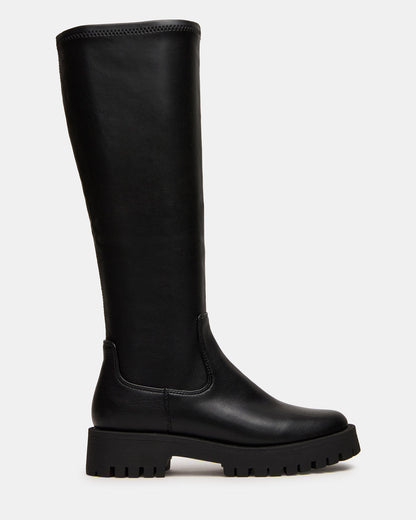 LABELLE Black Knee-High Lug Platform Women's Boot - Steve Madden