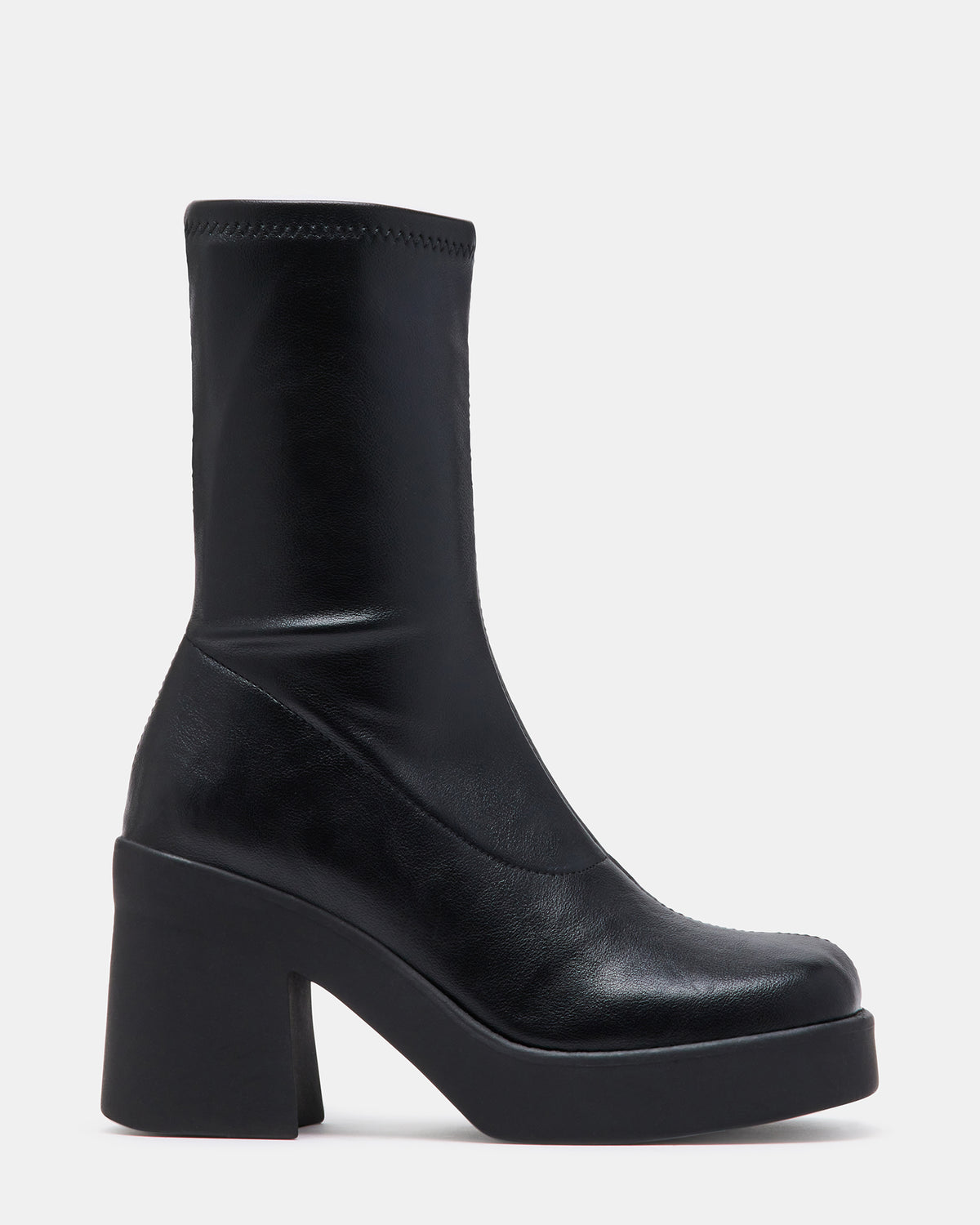 KLAYTON Black Platform Ankle Boot | Women's Booties - Steve Madden