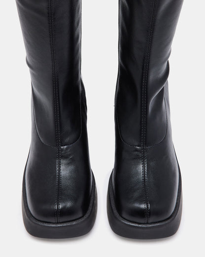 KLAYTON Black Platform Ankle Boot | Women's Booties - Steve Madden