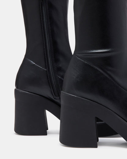 KLAYTON Black Platform Ankle Boot | Women's Booties - Steve Madden