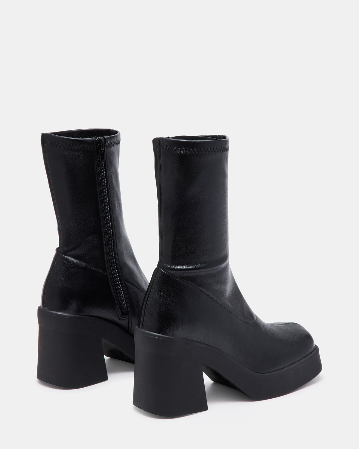 KLAYTON Black Platform Ankle Boot | Women's Booties - Steve Madden