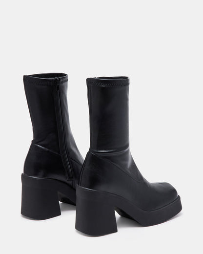 KLAYTON Black Platform Ankle Boot | Women's Booties - Steve Madden