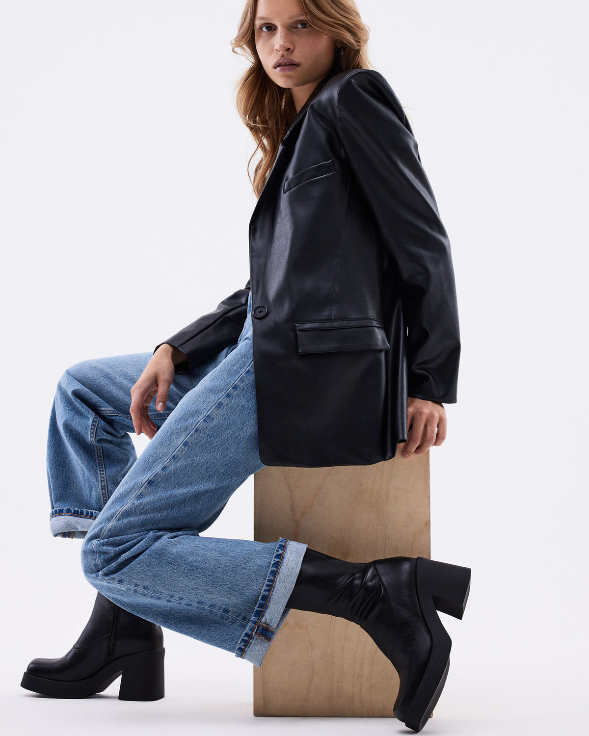 KLAYTON Black Platform Ankle Boot | Women's Booties - Steve Madden