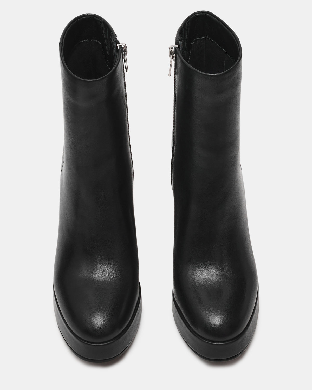 TYRA Black Leather Platform Block Heel Women's Ankle Boot - Steve Madden