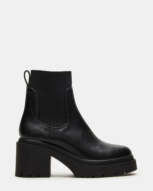 KOA Black Lug Sole Chelsea Women's Ankle Boot - Steve Madden