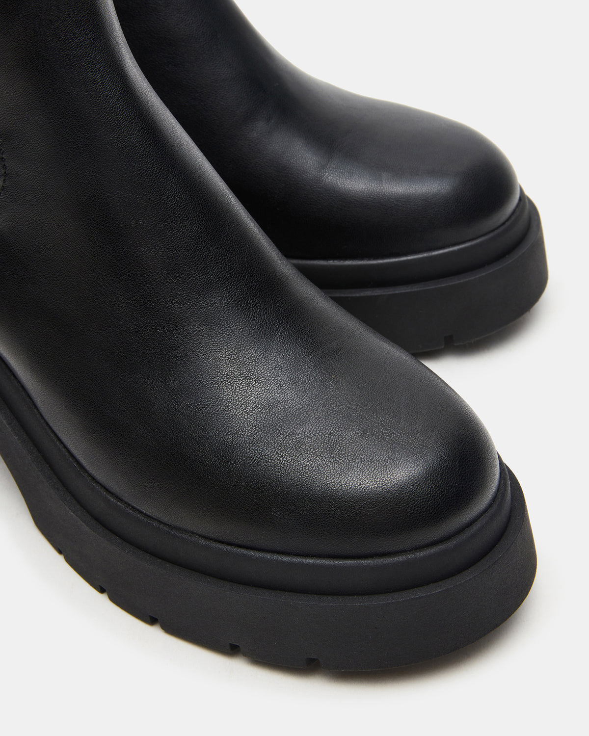 KOA Black Lug Sole Chelsea Women's Ankle Boot - Steve Madden