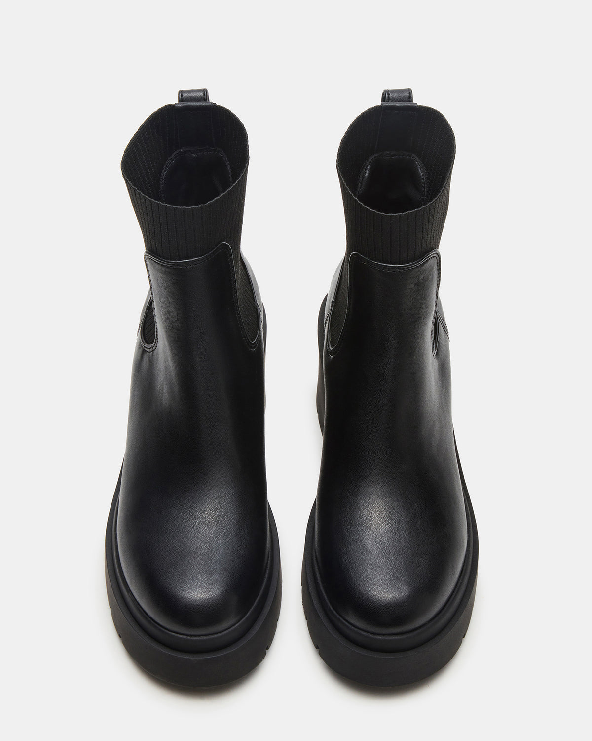 KOA Black Lug Sole Chelsea Women's Ankle Boot - Steve Madden