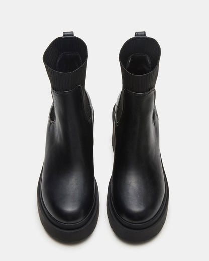 KOA Black Lug Sole Chelsea Women's Ankle Boot - Steve Madden