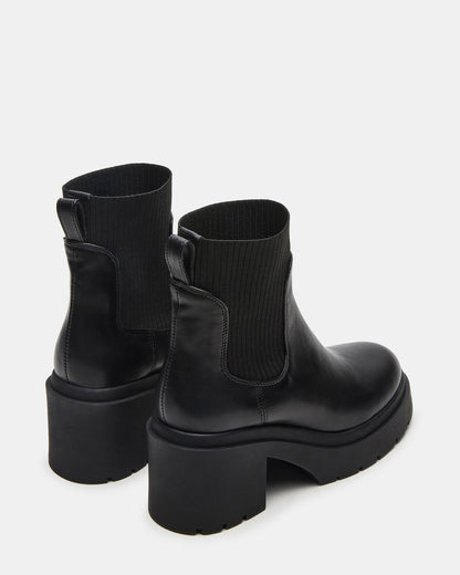 KOA Black Lug Sole Chelsea Women's Ankle Boot - Steve Madden