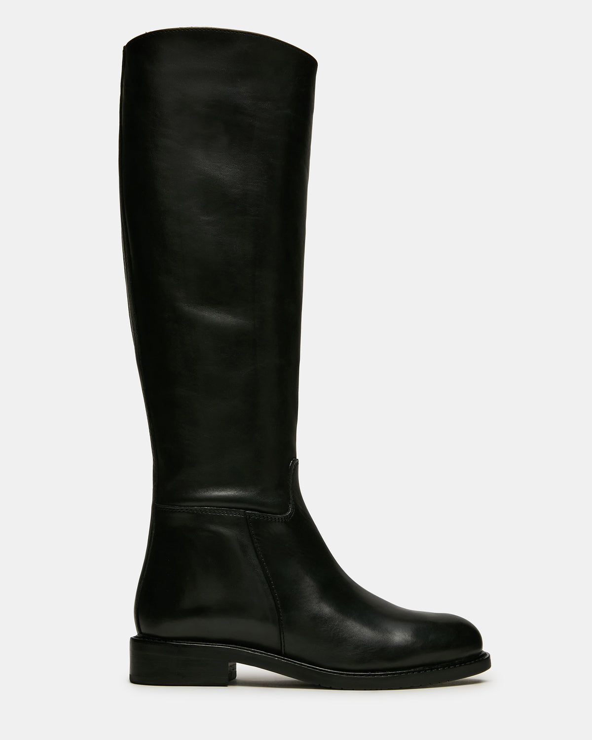 BELMONT Black Leather Knee-High Women's Riding Boot - Steve Madden
