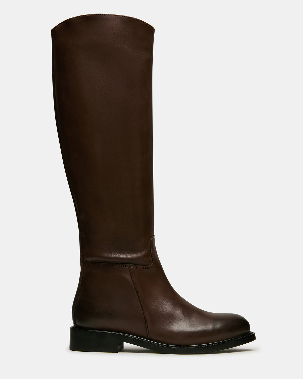 BELMONT Brown Leather Knee-High Women's Riding Boot - Steve Madden