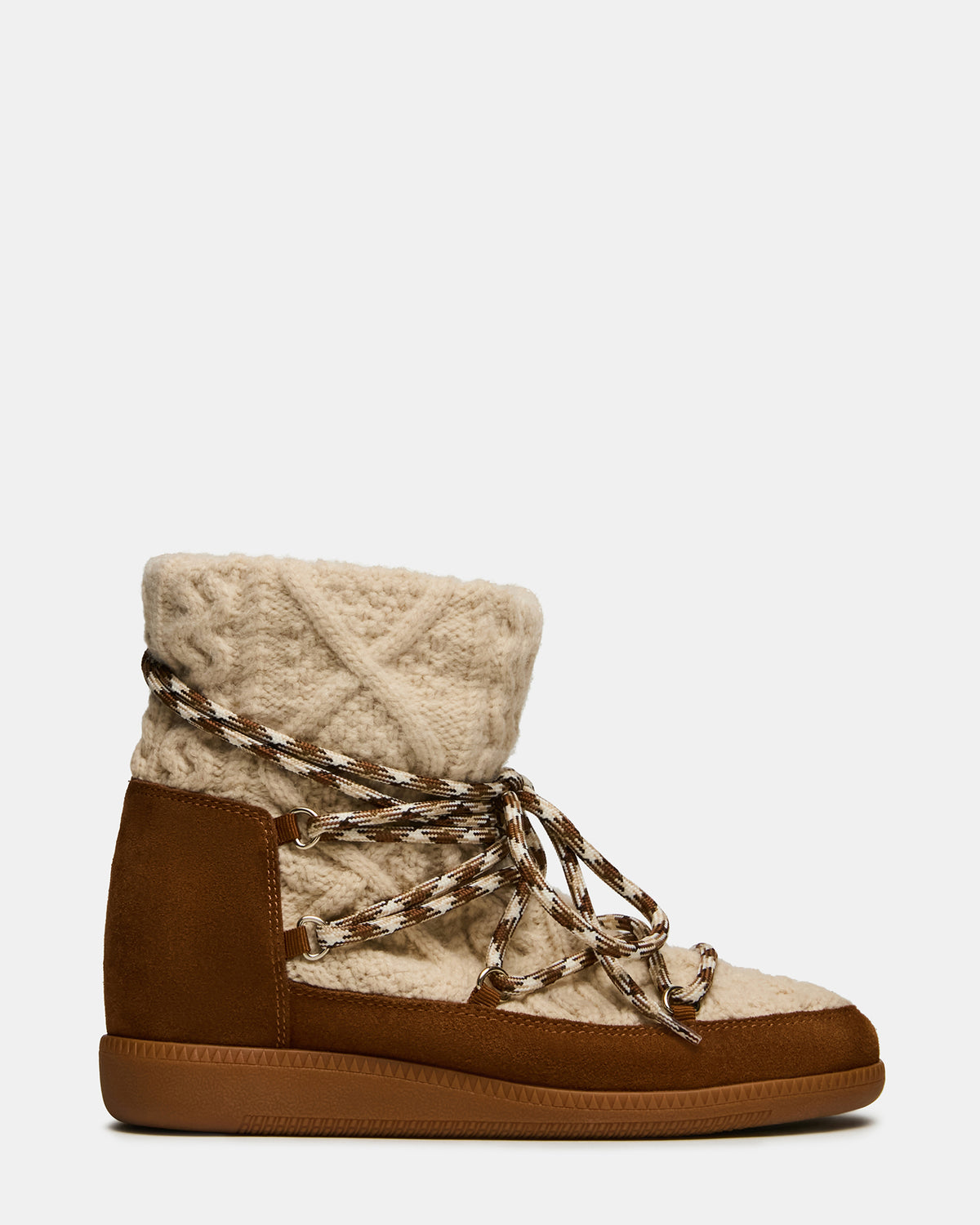 WYSTAN Taupe Multi Lace-Up Women's Ankle Boot - Steve Madden