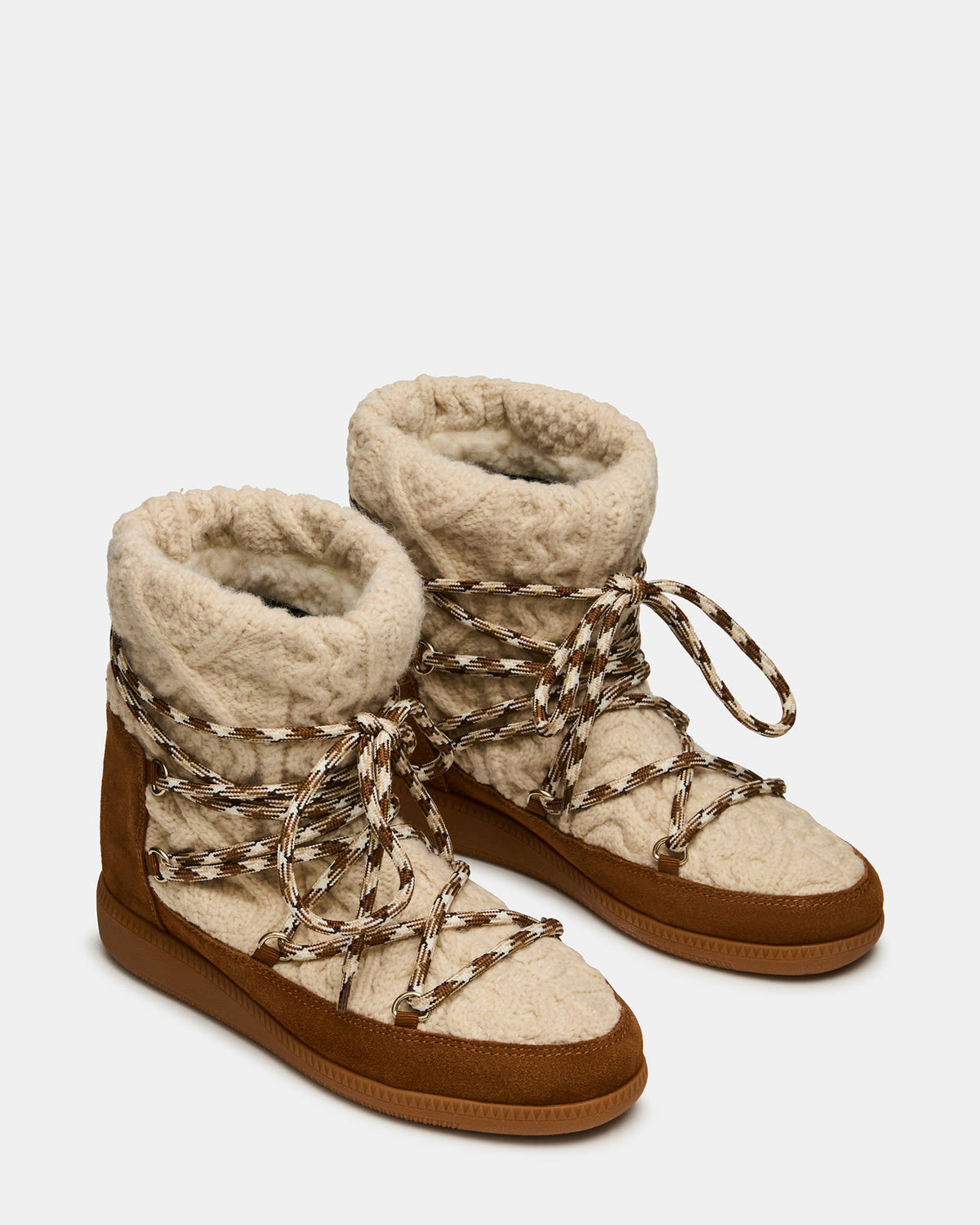 WYSTAN Taupe Multi Lace-Up Women's Ankle Boot - Steve Madden
