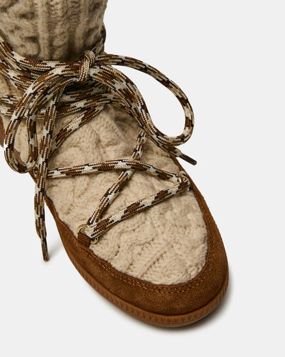 WYSTAN Taupe Multi Lace-Up Women's Ankle Boot - Steve Madden