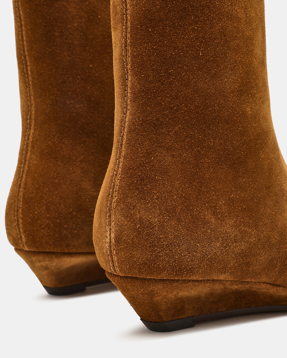 FLAIRE Sand Suede Square-Toe Wedge Bootie Women's Ankle Boot - Steve Madden