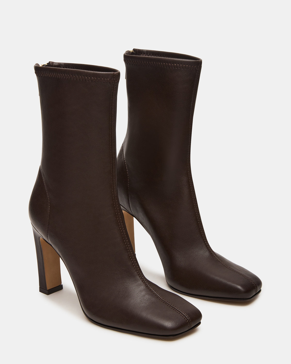 KHELAN Brown Square-Toe Heeled Women's Ankle Boot - Steve Madden