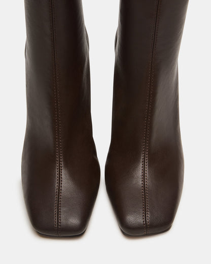KHELAN Brown Square-Toe Heeled Women's Ankle Boot - Steve Madden