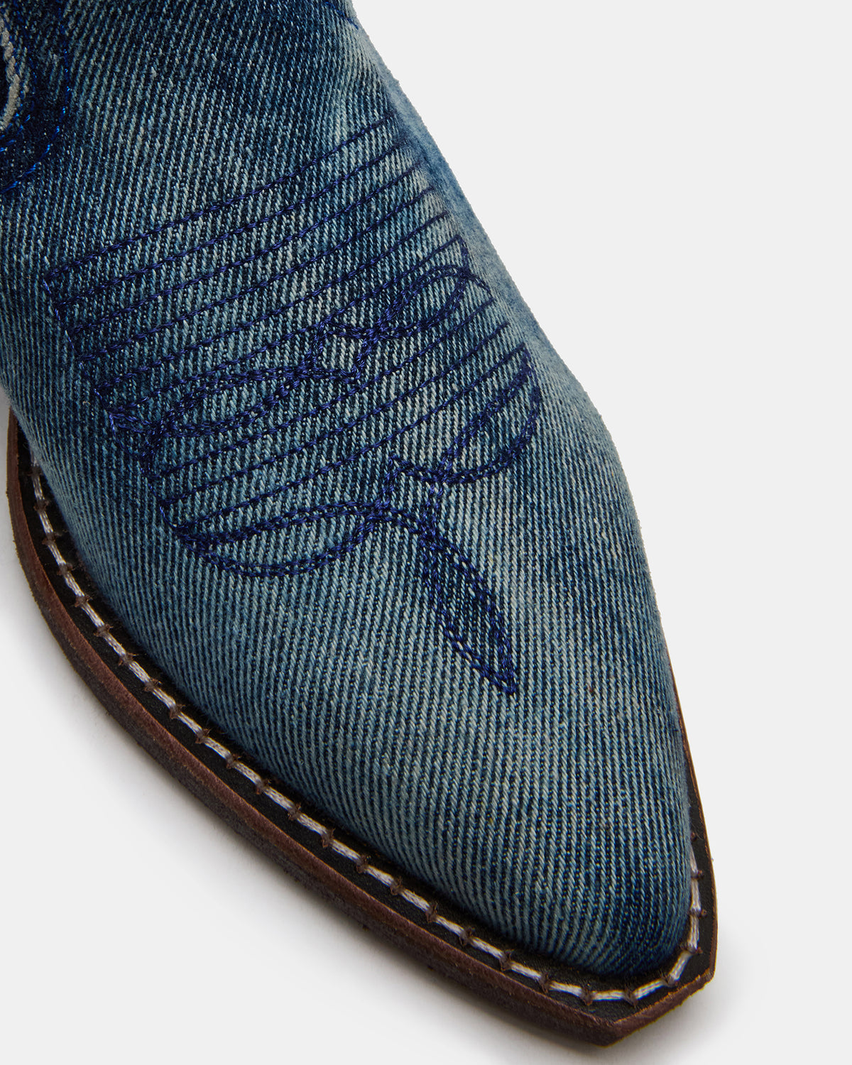 ALBANY Denim Fabric Pointed-Toe Women's Western Boot - Steve Madden