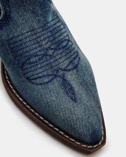 ALBANY Denim Fabric Pointed-Toe Women's Western Boot - Steve Madden