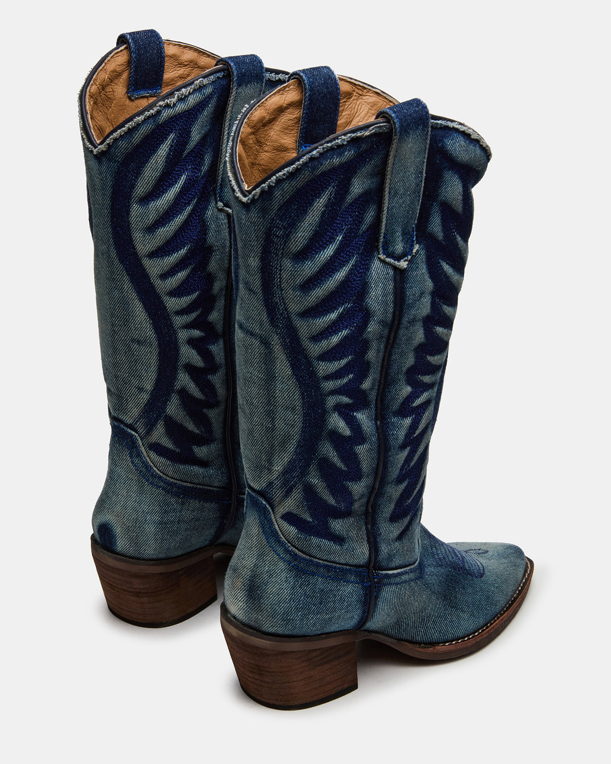 ALBANY Denim Fabric Pointed-Toe Women's Western Boot - Steve Madden