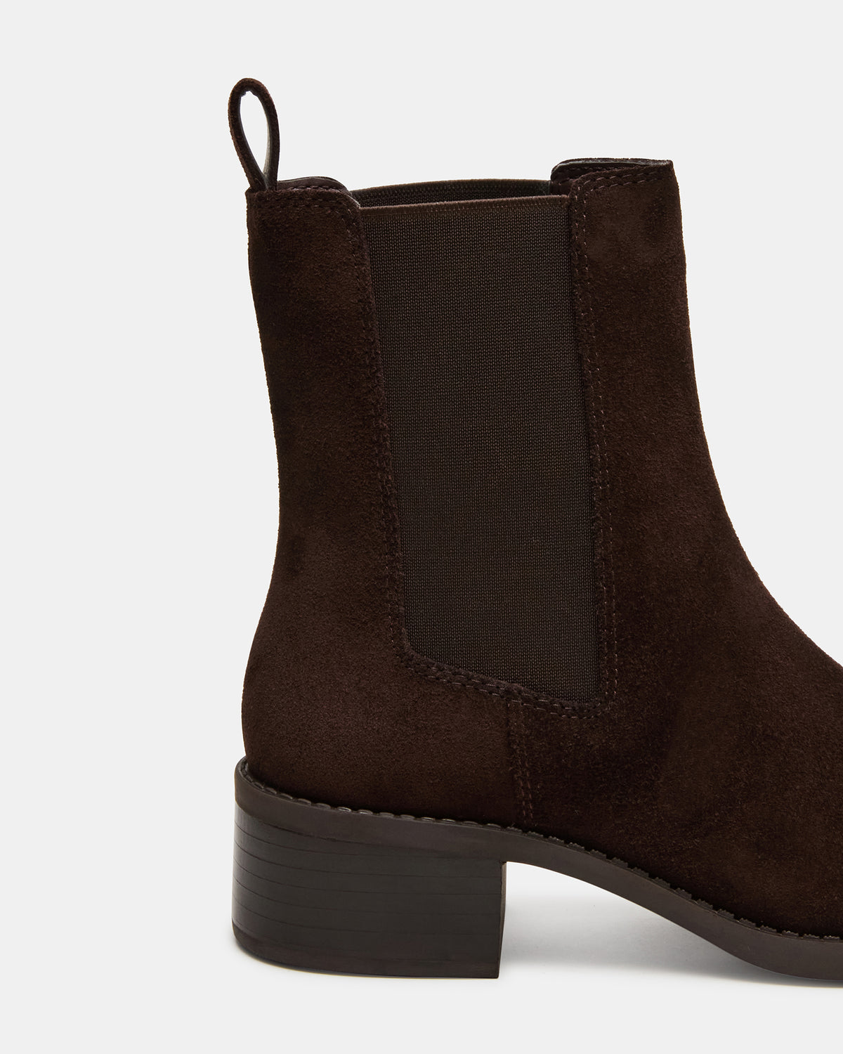 KAPLAN Brown Suede Chelsea Block Heel Women's Ankle Boot - Steve Madden