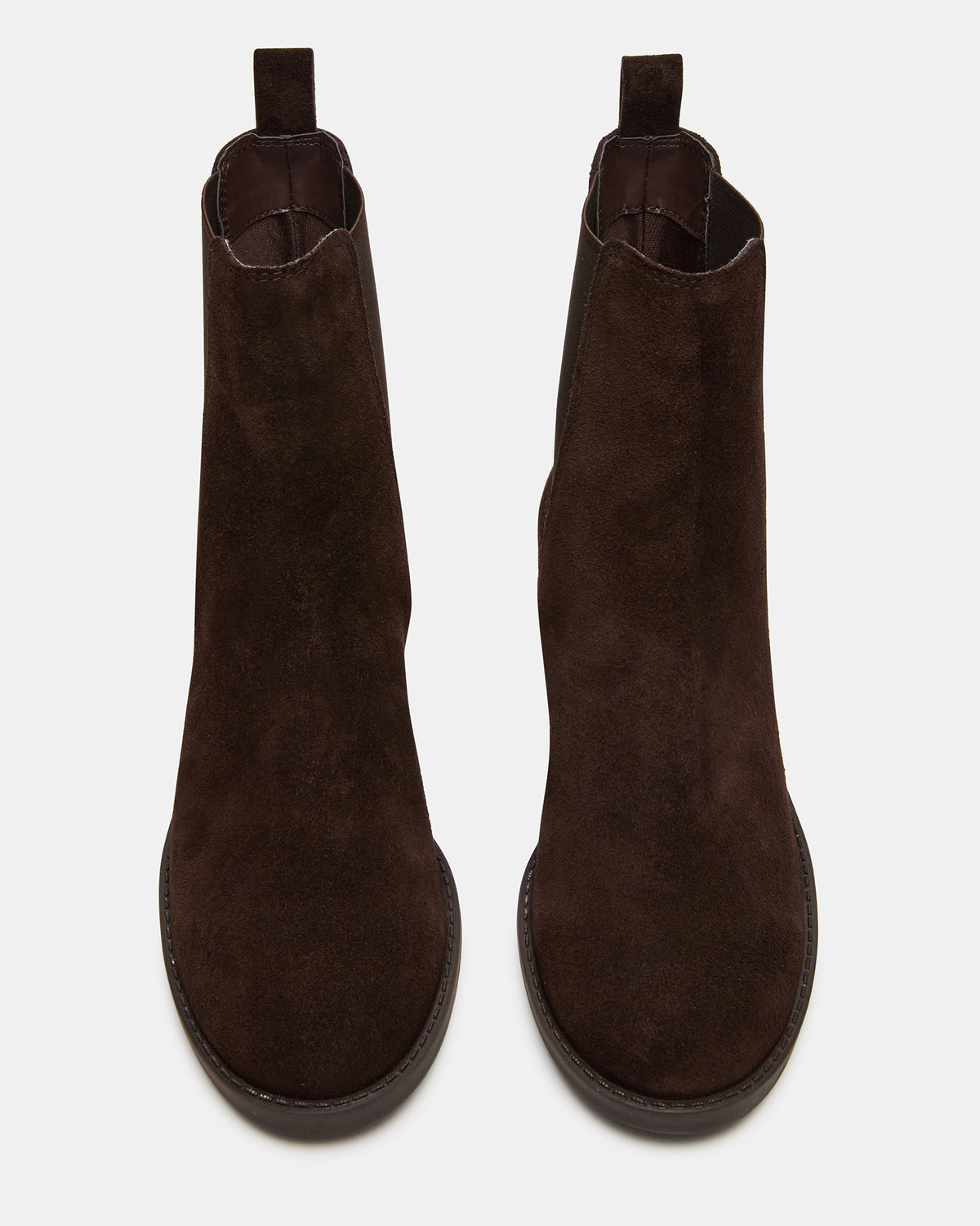 KAPLAN Brown Suede Chelsea Block Heel Women's Ankle Boot - Steve Madden