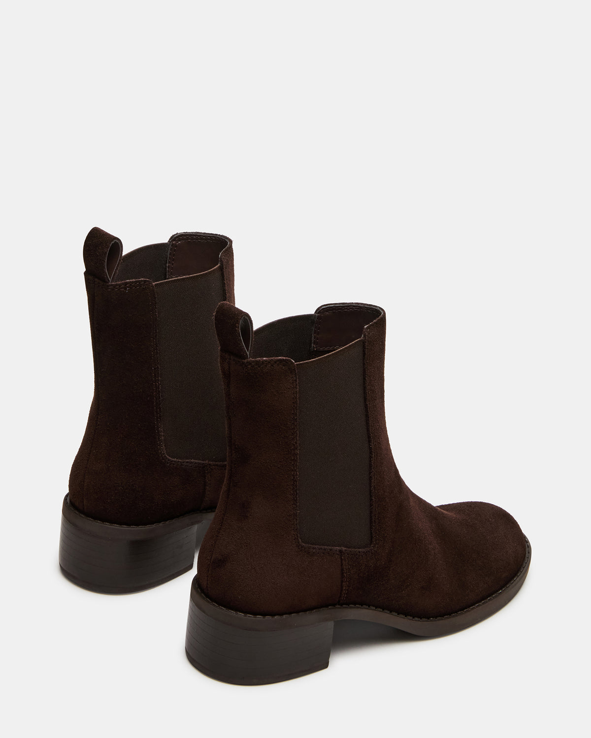 KAPLAN Brown Suede Chelsea Block Heel Women's Ankle Boot - Steve Madden