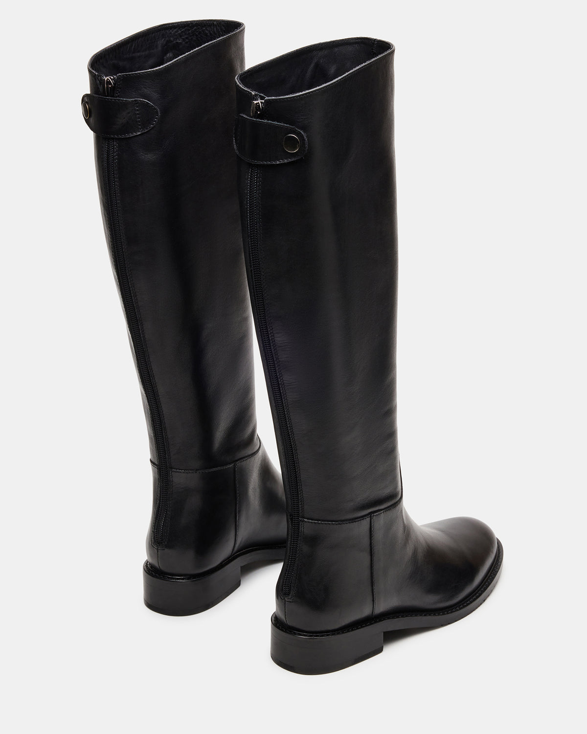 BEREN Black Leather Knee-High Women's Riding Boot - Steve Madden