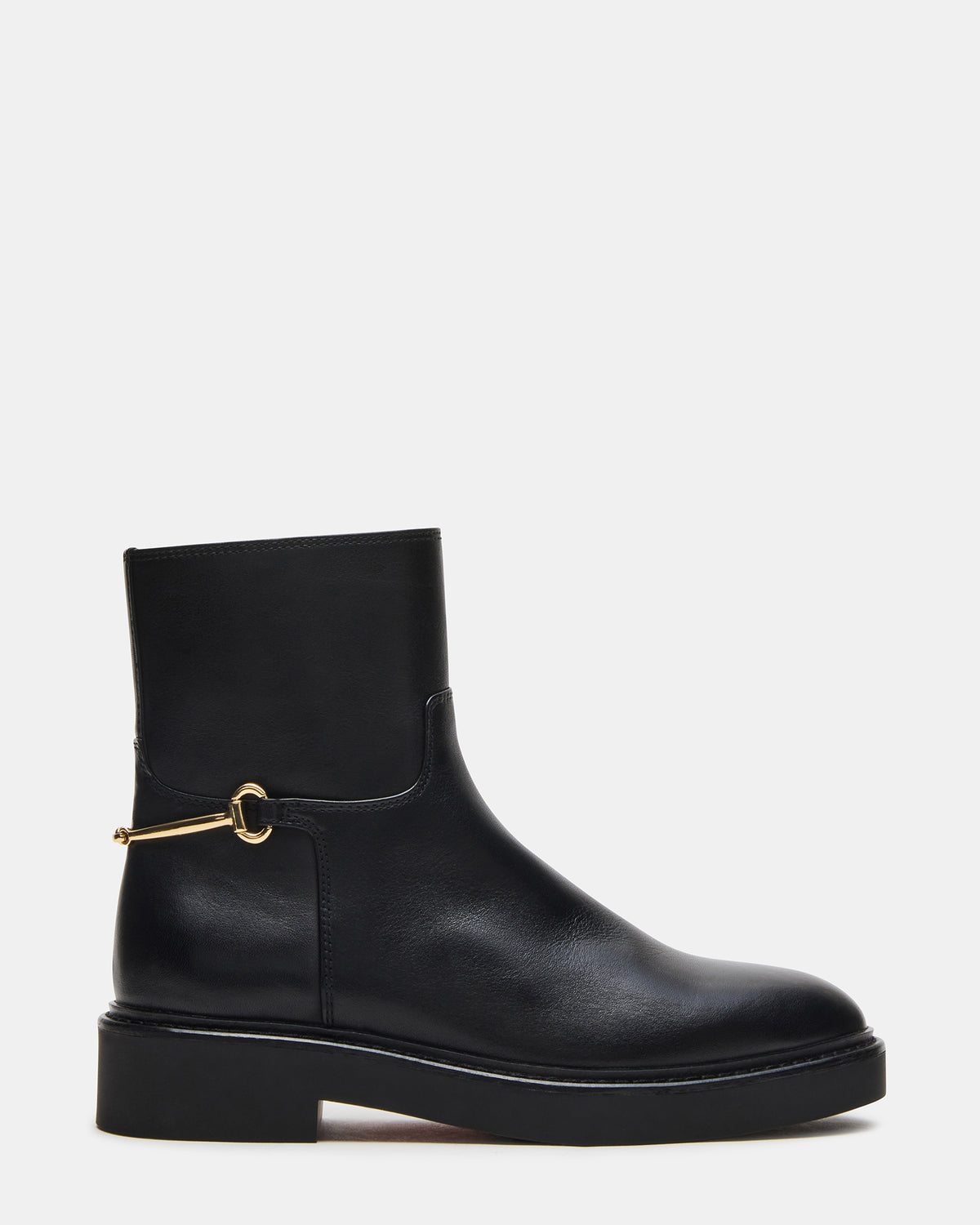 DIABLO Black Leather Women's Ankle Boot - Steve Madden
