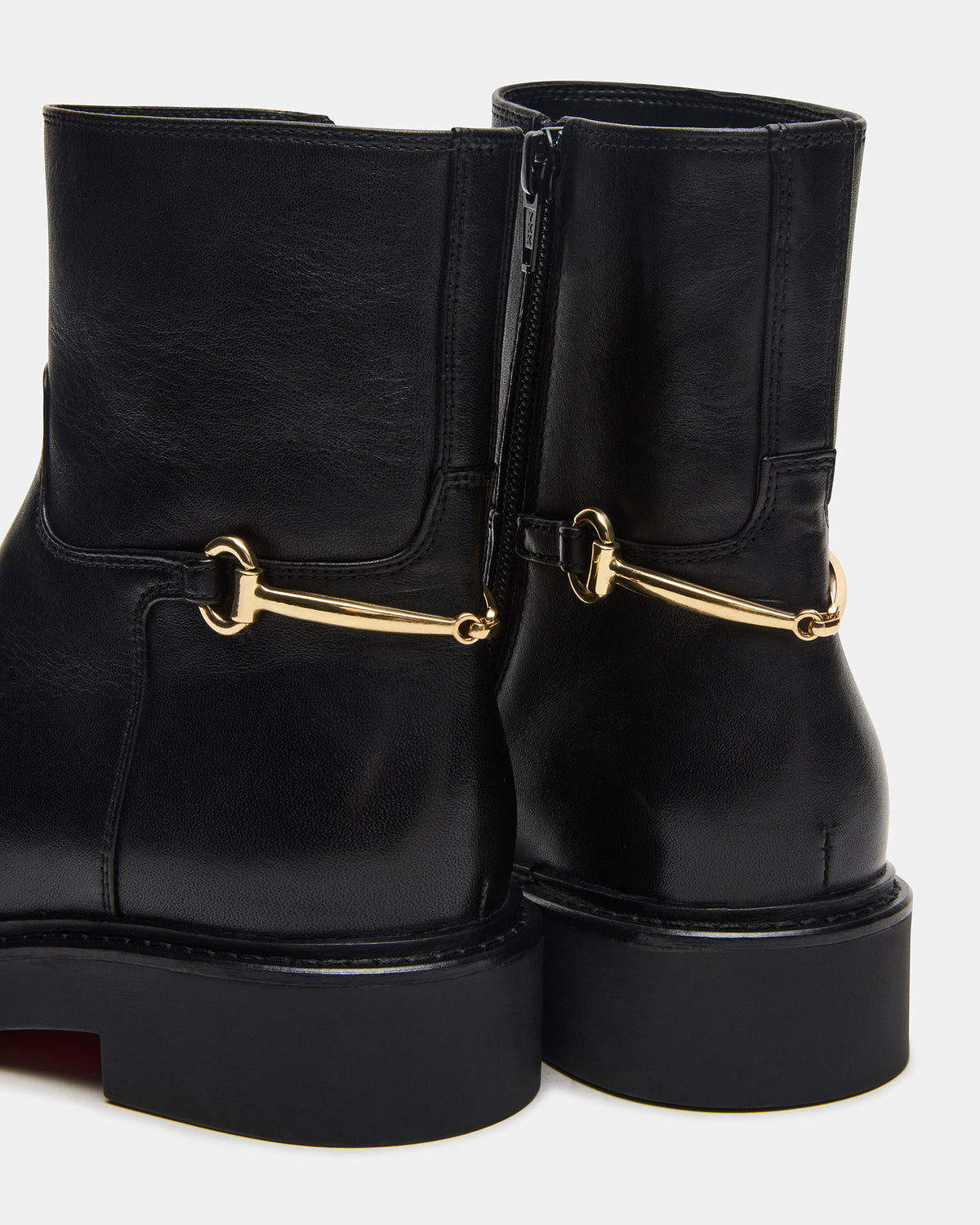 DIABLO Black Leather Women's Ankle Boot - Steve Madden