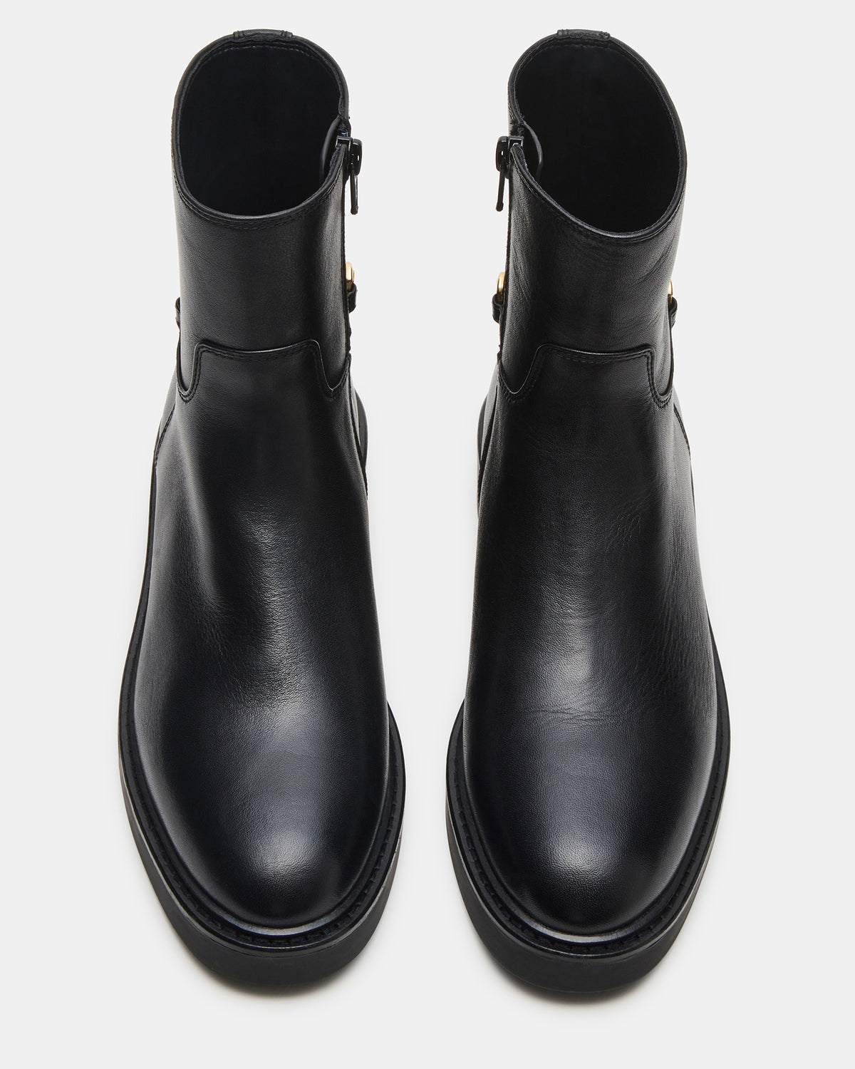 DIABLO Black Leather Women's Ankle Boot - Steve Madden