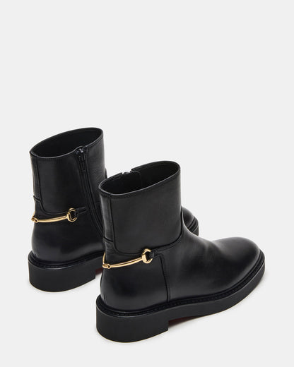 DIABLO Black Leather Women's Ankle Boot - Steve Madden