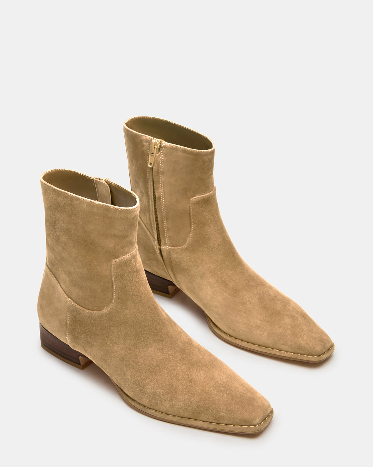 DEFINE Taupe Suede Square-Toe Women's Ankle Boot - Steve Madden