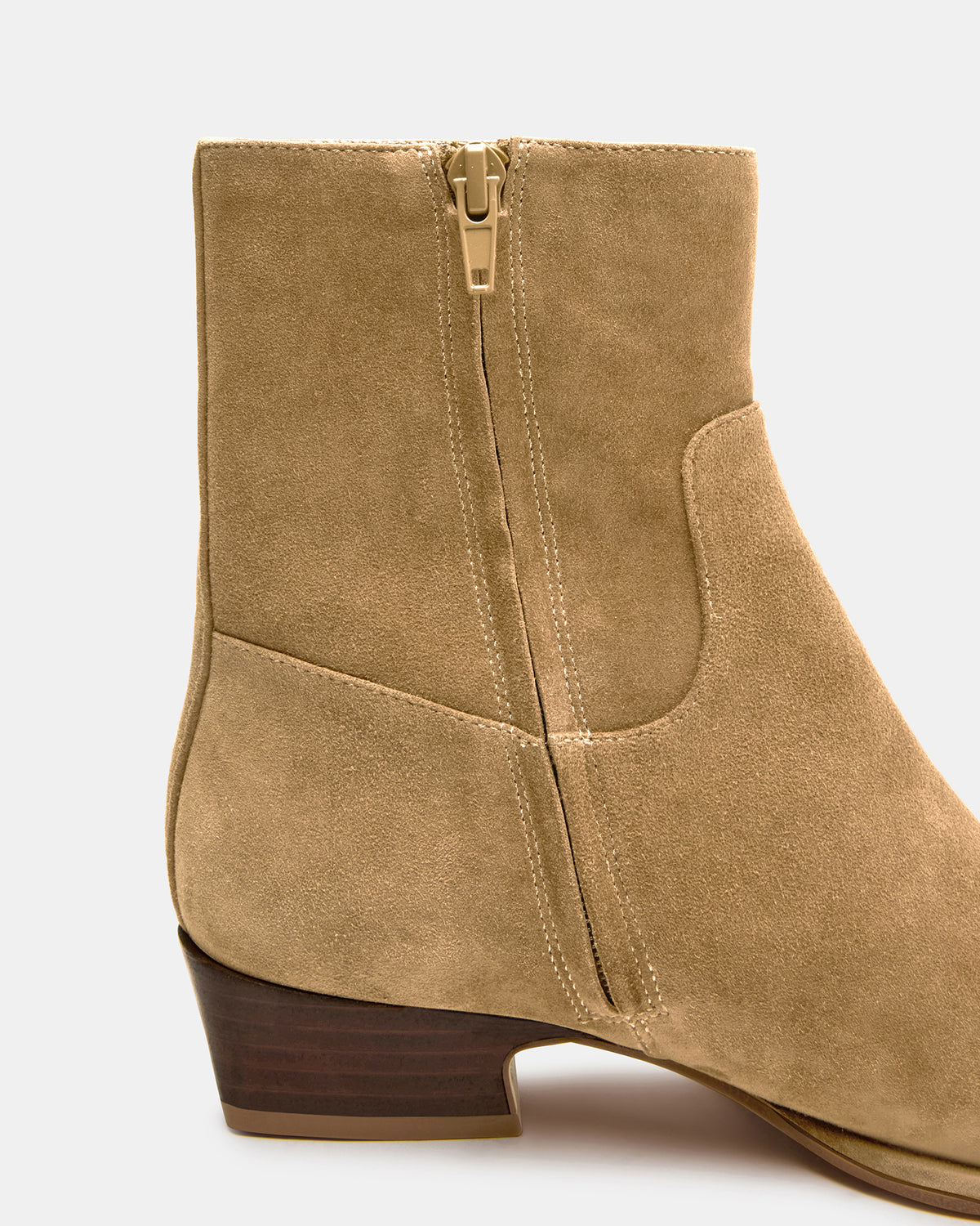 DEFINE Taupe Suede Square-Toe Women's Ankle Boot - Steve Madden