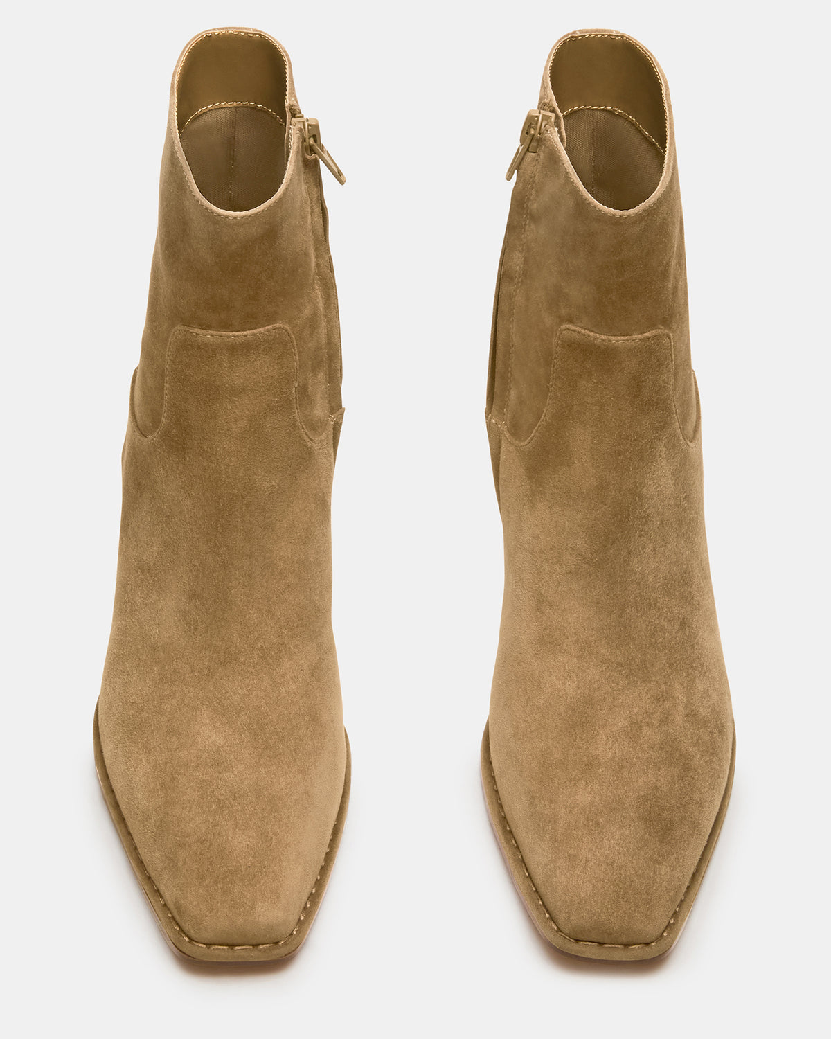 DEFINE Taupe Suede Square-Toe Women's Ankle Boot - Steve Madden