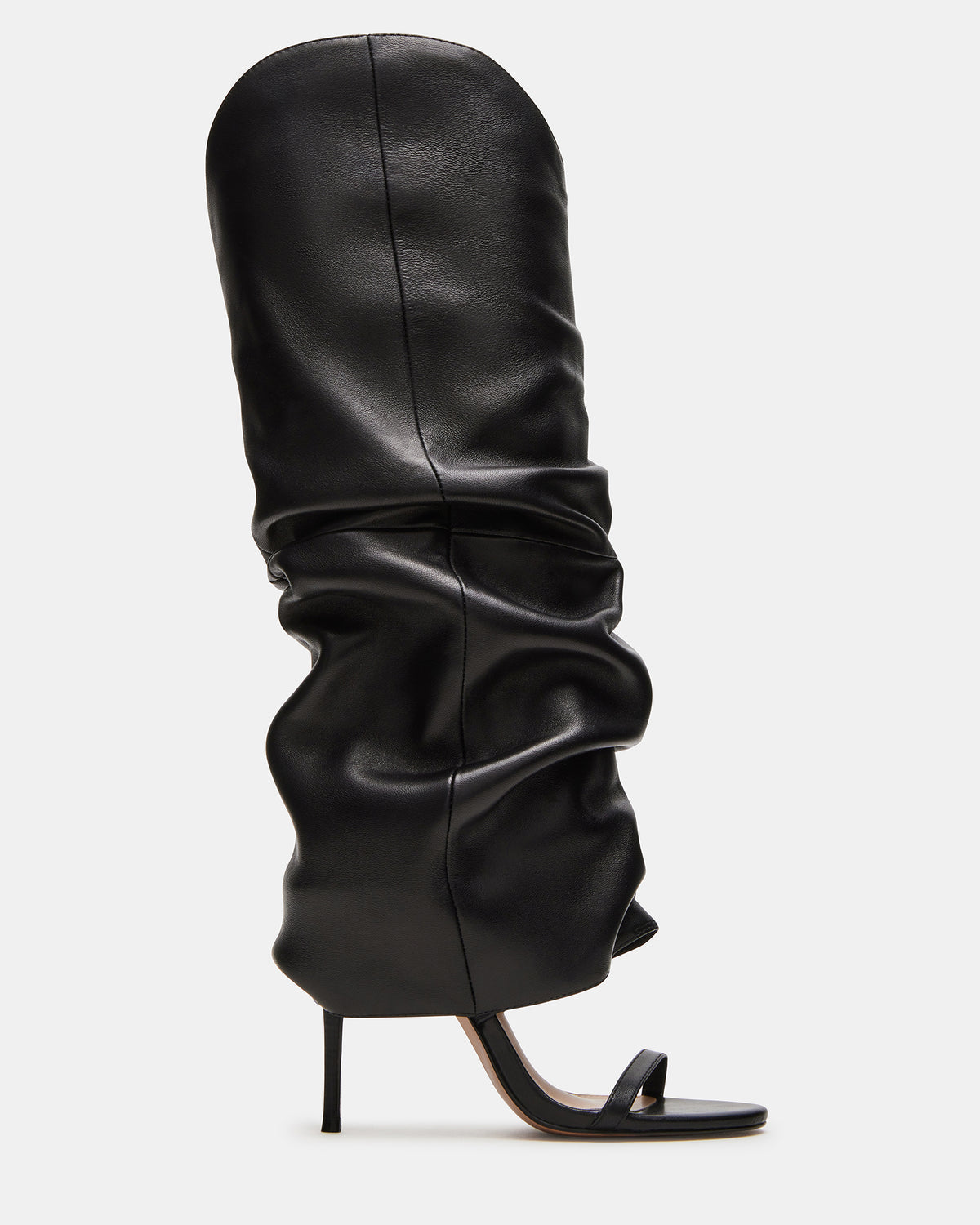 RAVINE Black Knee-High Cuffed Stiletto Heel Women's Boot - Steve Madden