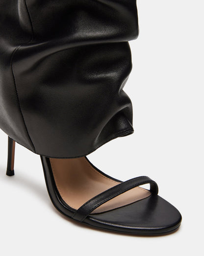 RAVINE Black Knee-High Cuffed Stiletto Heel Women's Boot - Steve Madden