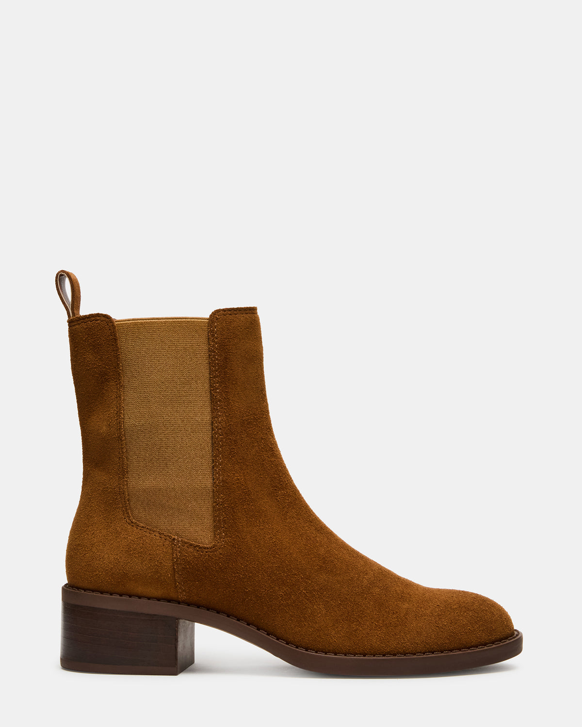 KAPLAN Camel Suede Chelsea Block Heel Women's Ankle Boot - Steve Madden