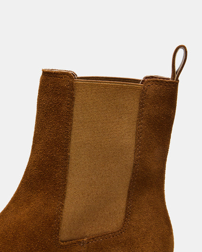 KAPLAN Camel Suede Chelsea Block Heel Women's Ankle Boot - Steve Madden