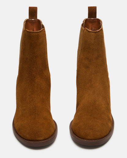 KAPLAN Camel Suede Chelsea Block Heel Women's Ankle Boot - Steve Madden