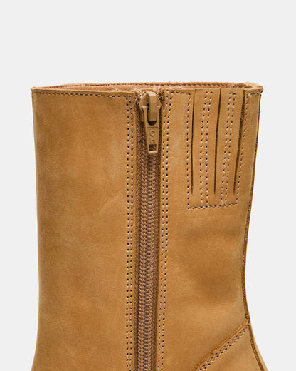 FUSION Banana Leather Square-Toe Block Heel Women's Ankle Boot - Steve Madden