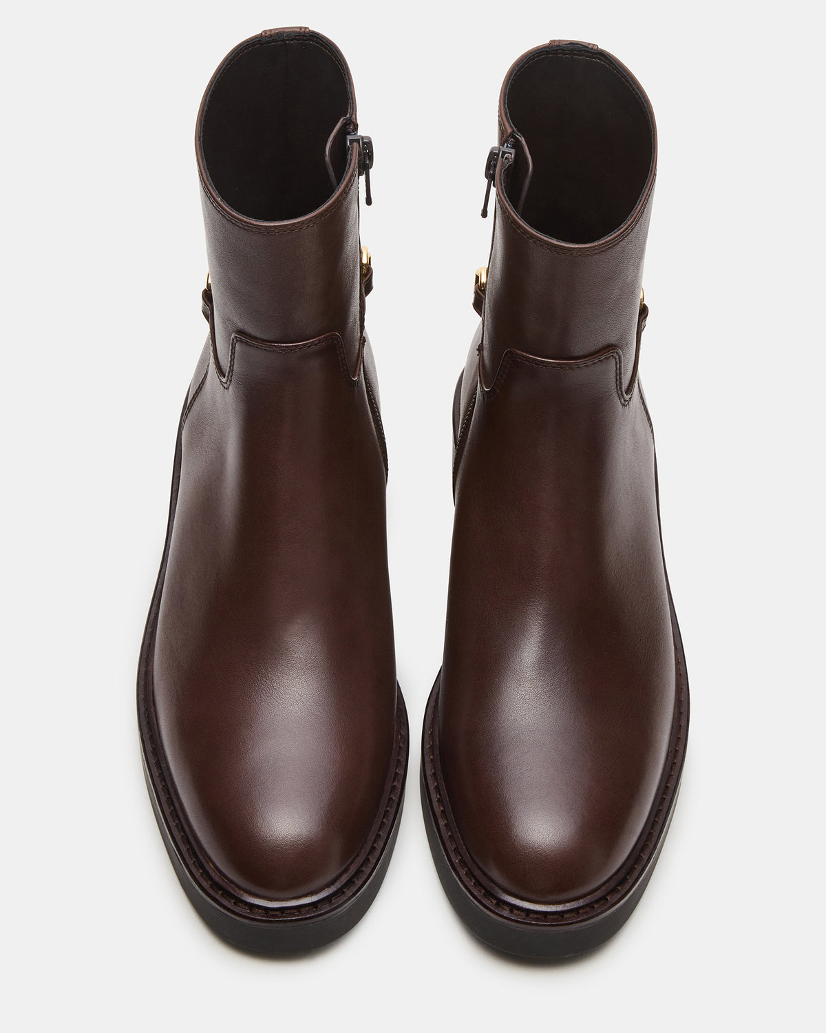 DIABLO Brown Leather Women's Ankle Boot - Steve Madden
