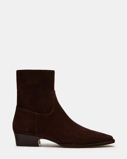 DEFINE Brown Suede Square-Toe Women's Ankle Boot - Steve Madden