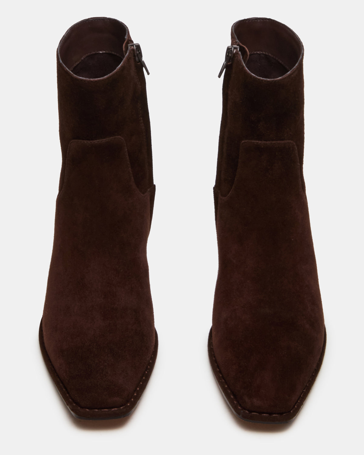 DEFINE Brown Suede Square-Toe Women's Ankle Boot - Steve Madden