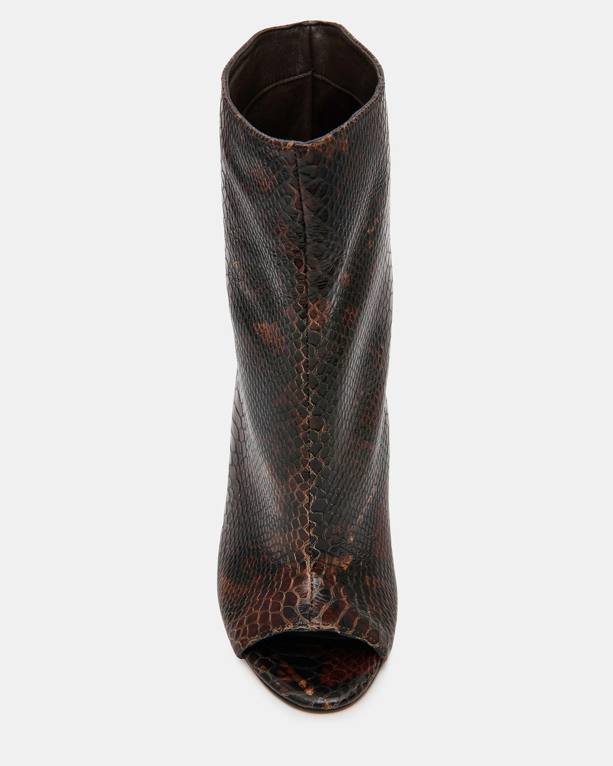 RYLIX Brown Snake Wedge Peep-Toe Women's Ankle Boot - Steve Madden