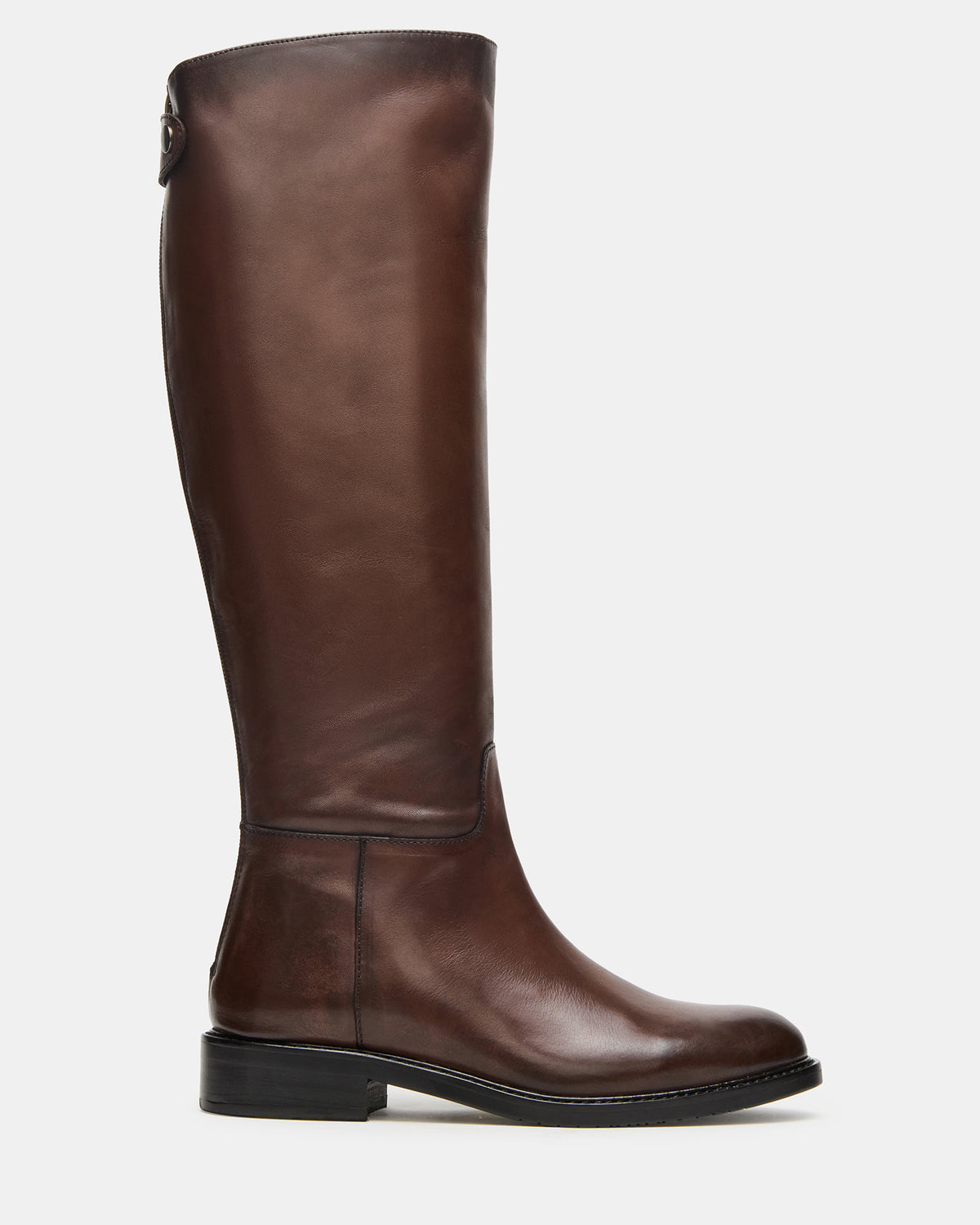 BEREN Brown Leather Knee-High Women's Riding Boot - Steve Madden